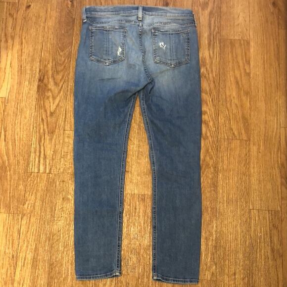 Rag & Bone Gunner Distressed Light Wash Capri Jeans Size 29 - Picture 4 of 13